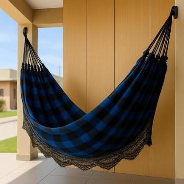 Imagem de Rede de Dormir Casal 100 Algodão Reforçada 4,50m  Luxo e Conforto Mode