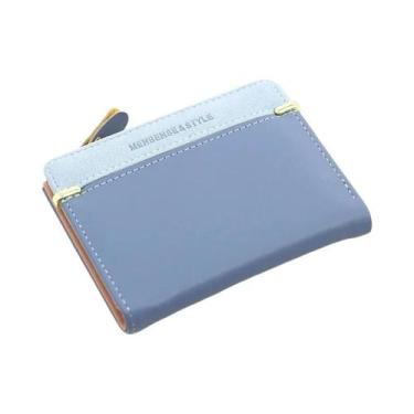 Imagem de Carteira Curta Rosa Feminina, Porta Cartões, Pequena Bolsa De Moeda Pa