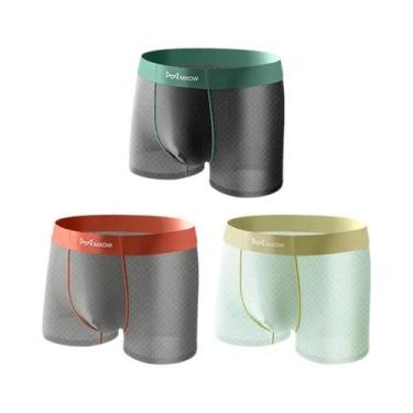 Imagem de Cuecas Boxer Masculinas MiiOW De Seda Gelada Antibacterianas Sem Costu