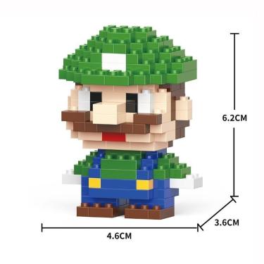 Imagem de Blocos de Montar Infantis W2601-38 Brinquedo Educativo em Plástico ABS Ecológico com Acabamento Suave MOC