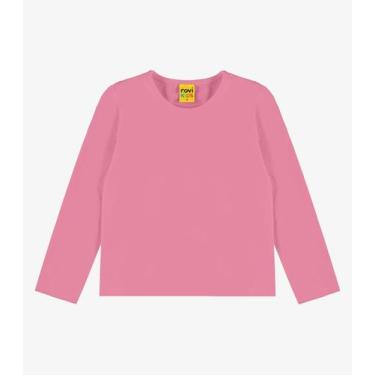 Imagem de Blusa Manga Longa Infantil Feminina Rovitex Kids Rosa, 16, Rosa