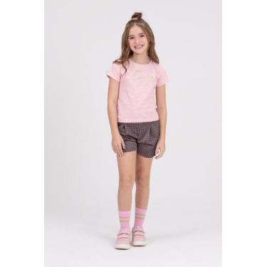 Imagem de Conjunto infantil Menina Jacquard Coração Rosa - Vida Costeira Oficial