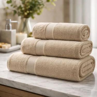 Imagem de Toalha Rosto Icone Bege 45x80 Nanosoft - Camesa