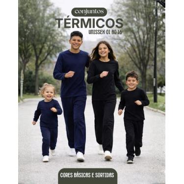 Imagem de Conjunto Térmico Segunda Pele Flanelado Quentinho Inverno Calça Blusa 