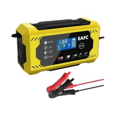 Imagem de Carregador De Bateria Inteligente 12V 6A Com Display LCD Para Baterias