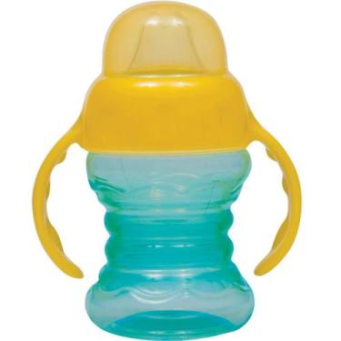 Imagem de Copo de Treinamento Buba 9726 com Alça e Bico de Silicone Azul - 200ml