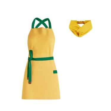 Imagem de Avental Verde Amarelo e Faixa Brasil Barista Chef Unissex - CASACHA