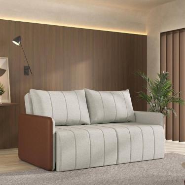 Imagem de Sofá Cama Retrátil e Reclinável 3 Lugares 180cm Jequitibá CabeCasa MadeiraOriginals Car...