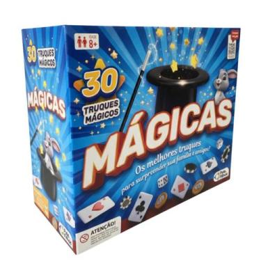 Imagem de Jogo Mágicas Caixa 30 Truques Cartola Varinha Pais & Filhos