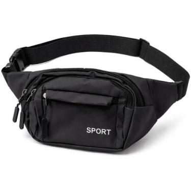 Imagem de Pochete Masculina De Cintura Bolsa Transversal Impermeável Multiuso Mo