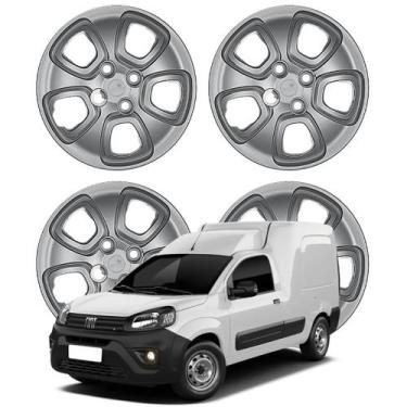 Imagem de Jogo Calota Aro 14 Fiat Fiorino 2015-2020 Cubo Alto Prata 210CA-PTA-U 