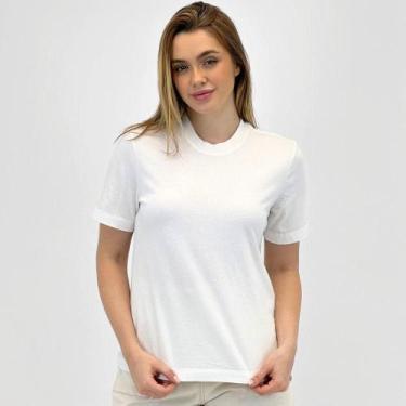 Imagem de Blusa Hering Básica Manga Curta Feminina, XG, Off white