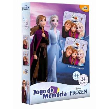 Imagem de Jogo da Memória Frozen - 24 Pares com Peças Ilustradas para Estimular 