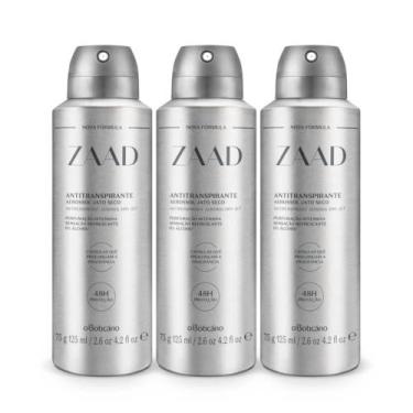 Imagem de Combo Zaad: Desodorante Antitranspirante Aerossol 75g (3 unidades)