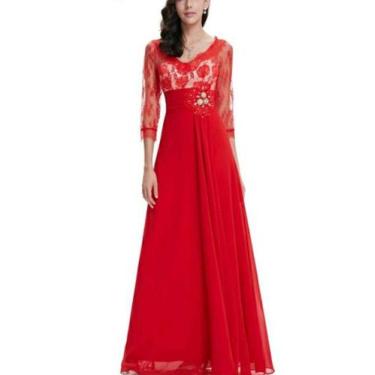 Imagem de Vestido longo Seda Chiffon madrinha festa casamento R-01 - Lua Serena,