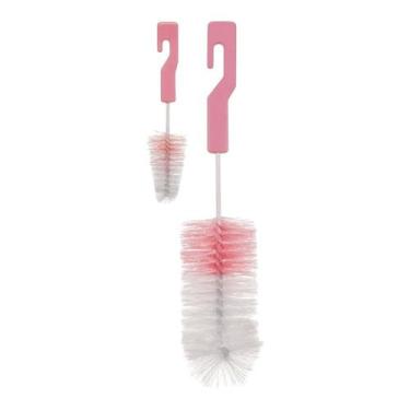 Imagem de Kit de Escovas Para Mamadeira e Bico Limpeza Com Esponja Bebê Infantil