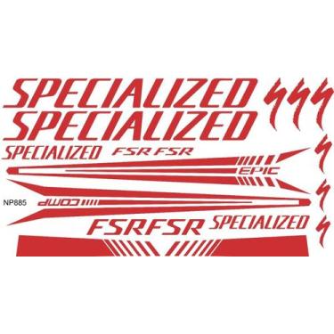 Imagem de Adesivo Bike Bicicleta Specialized Fsr Comp Epic Vermelho