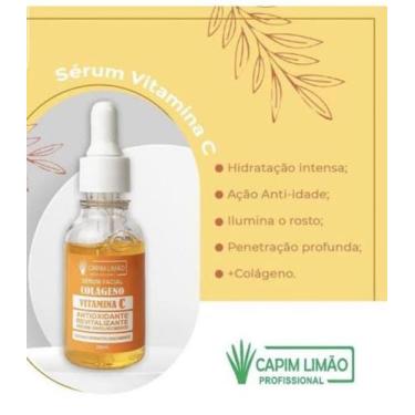 Imagem de Sérum Facial Toque Seco 30ml Capim Limão, Vitamina C