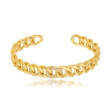 Imagem de Bracelete Elos Corrente - Banhado em Ouro 18k - Tri Gata Semijoias