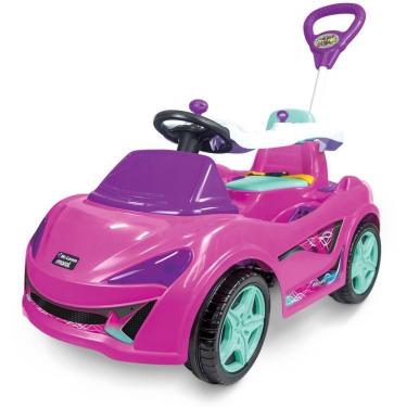 Imagem de Veículo Infantil Mc Laram 2 em 1 Passeio e Pedal Conversível com Cinto de Segurança Rosa Maral