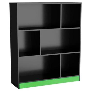 Imagem de Estante Para Escritorio Gamer B25 Preto Verde NOVAM - Nova Mobile, Pre