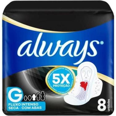 Imagem de Absorvente Always Noturno Seca G com Abas com 8 unidades