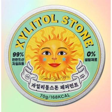 Imagem de Bala de Xylitol Sabor Hortelã e Pimenta Sem Açucar Xylitol Stone 70g -