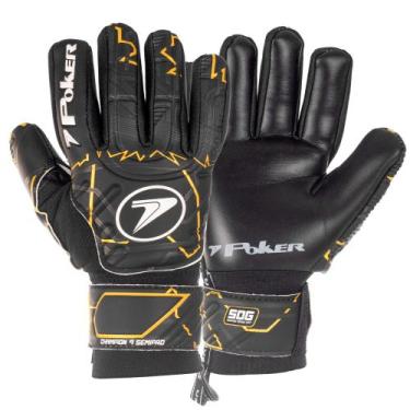 Imagem de Luva de Goleiro Poker Champion 9 Multiterreno Semi Profissional, Preto