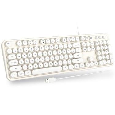 Imagem de Teclado: Máquina de escrever retrô com fio USB Atelus para PC Windows