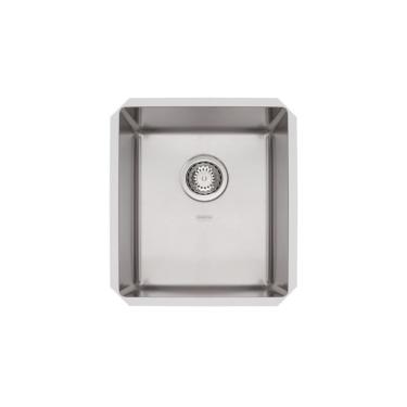Imagem de Cuba de Embutir Quadrum 34u Retangular Undermount Aço Inox Acetinado Prata Tramontina 40CM