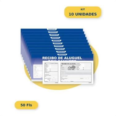 Imagem de Recibo de Aluguel 50 Folhas com Canhoto para Organizar Pagamentos e Re