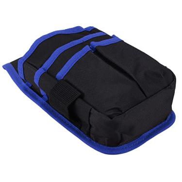 Imagem de Bolsa para ferramentas, bolsa profissional de pano Oxford para ferramentas com armadilha ajustável para a cintura para técnico eletricista para trabalhos de manutenção elétrica(azul)
