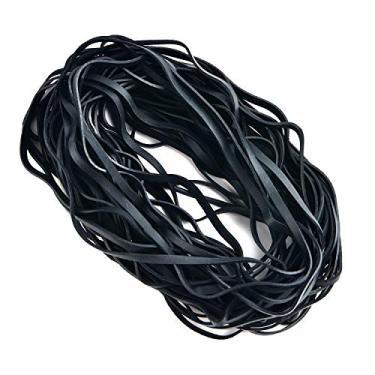 Imagem de Conjunto de 60 peças de faixas de borracha grandes para lixeira Coopay, conjunto de elásticos para suprimento de escritório, lixeira, pastas de arquivos, caixa de areia de gato, tamanho 8 polegadas, Preto