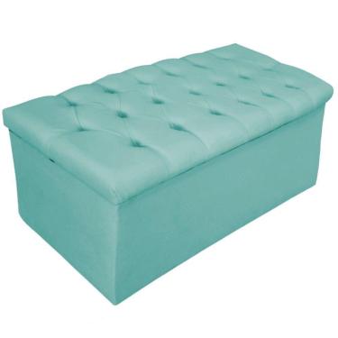 Imagem de Calçadeira Baú Estofada 90cm Solteiro Suede Tiffany