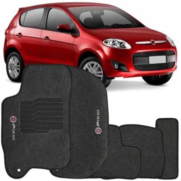 Imagem de Jogo de Tapete Automotivo Carpete Novo Fiat Palio 2012 à 2018 Soft Grafite 5 Peças