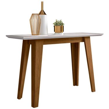 Imagem de Aparador Para Sala com Tampo de Vidro Jade N01 Ypê Off White - Lyam Decor