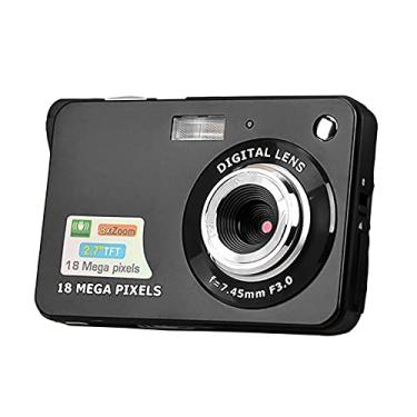 Imagem de Mibee Câmera digital Mini câmera de bolso 18 MP 2.7 polegadas tela LCD 8x zoom captura de sorriso anti-vibração com bateria