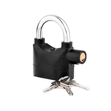 Imagem de Cadeado Com Alarme Sonoro Antifurto Trava 110 Db + Chave Resistente A Água Tranca Para Bicicletas Moto Janela Alta Segurança PREMIUM ONYK