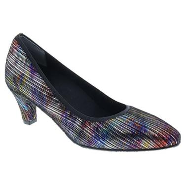 Imagem de Vestido Ros Hommerson Karat 75069 com salto alto de couro, Rainbow/Stripe, 9.5 Narrow