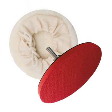 Imagem de Kit Polimento Para Furadeira Com Base 125Mm + Boina De Lã 5