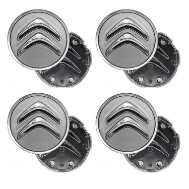 Imagem de Jogo 4 Calota Centro Roda Citroen Air Cross  C3 C4 Prata