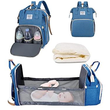 Imagem de mochila bolsa maternidade termica que vira berco multifuncoes impermeavel
