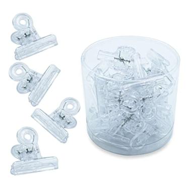 Imagem de Kit 24 Presilhas Transparentes Curvatura C Unhas de Gel Médio
