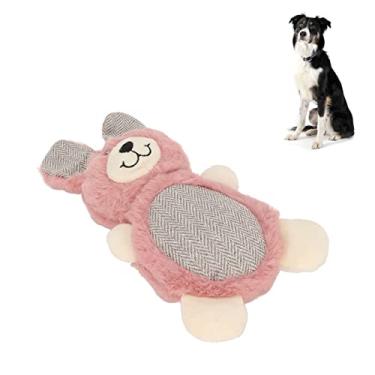 Imagem de Brinquedo de PelúCia para Cachorros de PelúCia Fofos Brinquedos de Mascar para Animais de Estimação Brinquedos de PelúCia para Cachorros de PelúCia Brinquedos Interativos para Cachorros MéDios (Coelho Rosa)