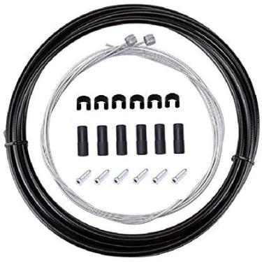 Imagem de BlueSunshine Conjunto de cabo e caixa de freio para bicicleta - Kit de substituição de cabo de freio básico para sua bicicleta, caixa de cabo 5 mm (preto)