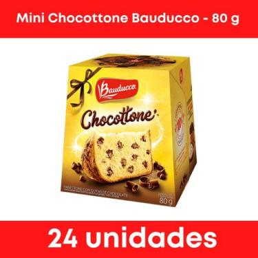 Imagem de 24X Mini Chocottone Gotas De Chocolate 80G - Bauducco