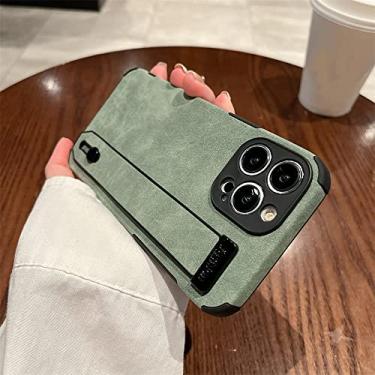 Imagem de Capa de pulseira de couro de luxo para iPhone 14 13 12 11 Mini Pro XS Max XR X 8 7 Plus Bumper Capa Original Capa, Verde, Para iPhone X