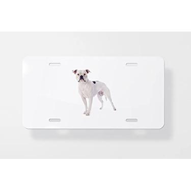 Imagem de American Bulldog – Capa para placa de licença para carro – Capa para placa de carro 15 x 30 cm