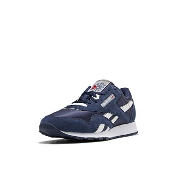 Imagem de Reebok Tênis masculino clássico de nylon, Team Navy/Team Navy/Platinum, 5.5