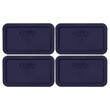Imagem de Tampa de armazenamento de alimentos Pyrex 7214-PC 4,8 xícara azul escuro retangular de plástico (pacote com 4)